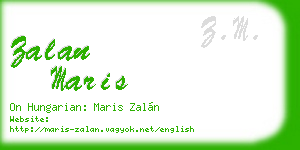 zalan maris business card