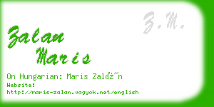 zalan maris business card